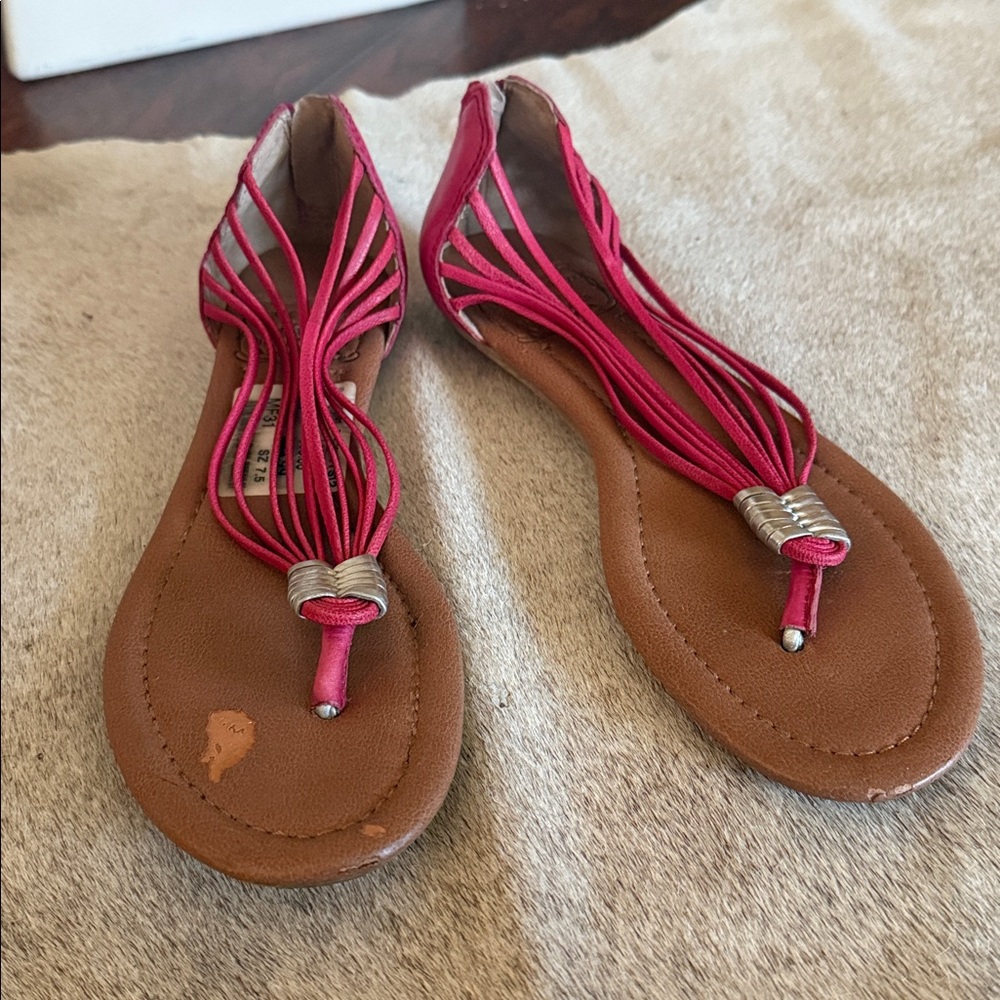 Pink Strappy Sandals By Lucky Brand Size 7.5